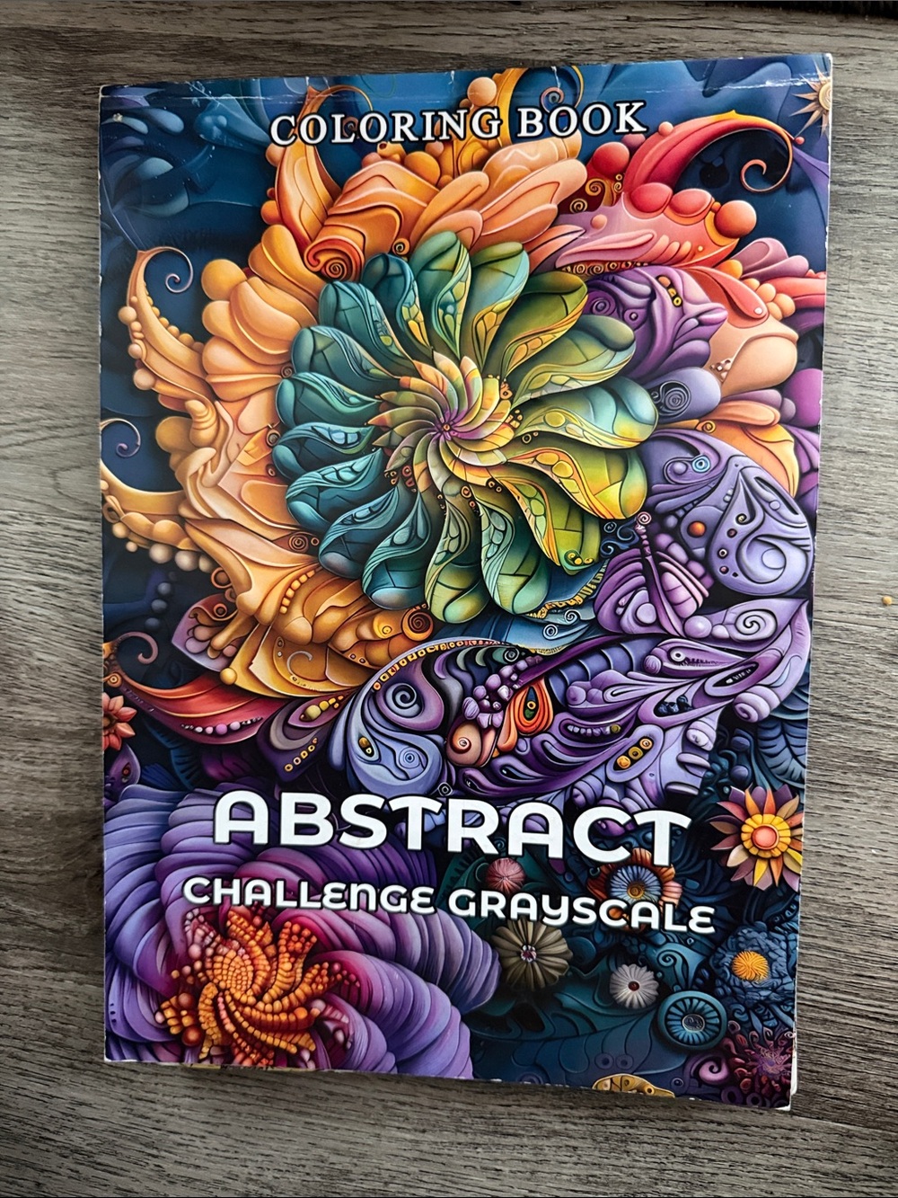 Abstract Challenge Grayscale Coloring Book - Multicolor